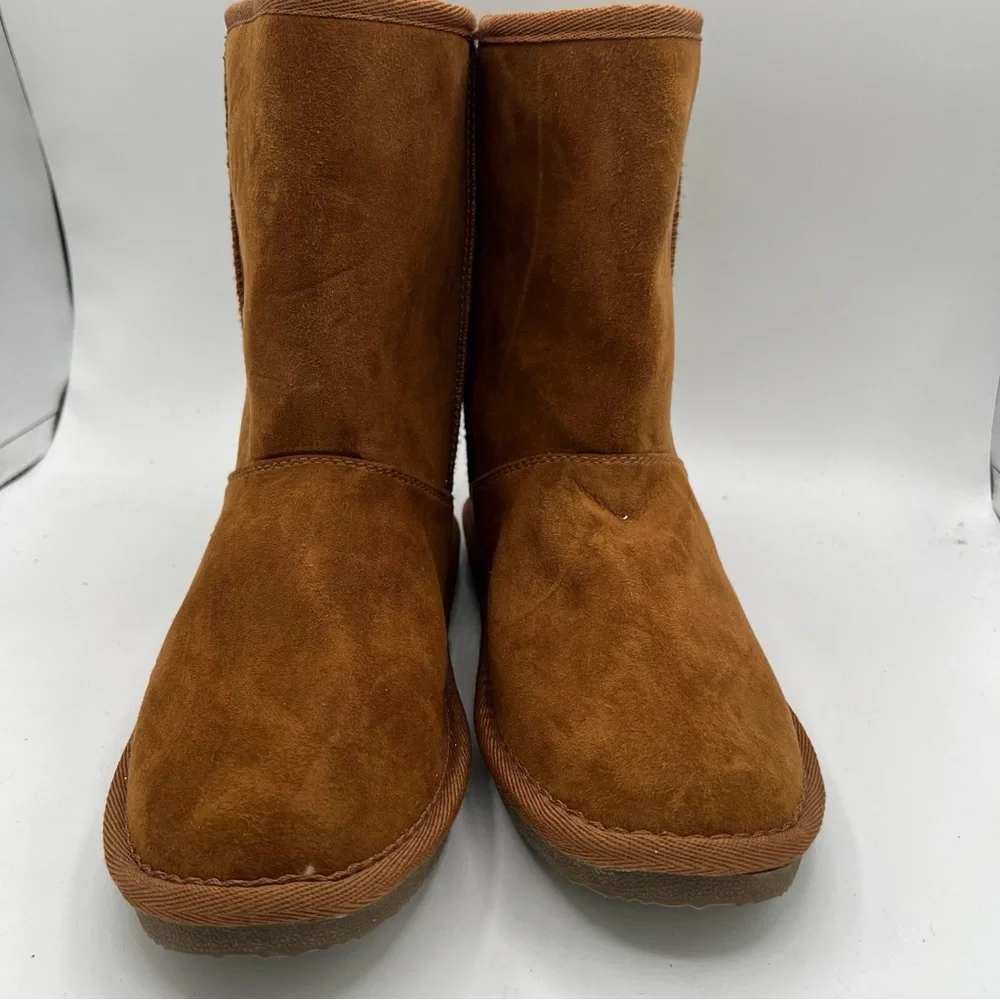 Harper Canyon Girls Everly Faux Fur Lined Boots Tan‎ Chestnut Brown Sz 5 NWOT